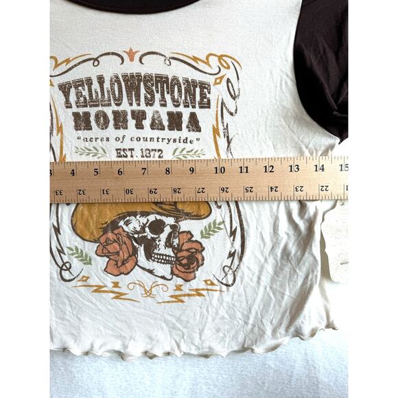 Altar'd State Cropped T-Shirt Western NWT Yellowstone Montana - Picture 3 of 10